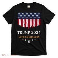 Trump 2024 Lets Go Brandon U.S Flag T-Shirt thumb 0