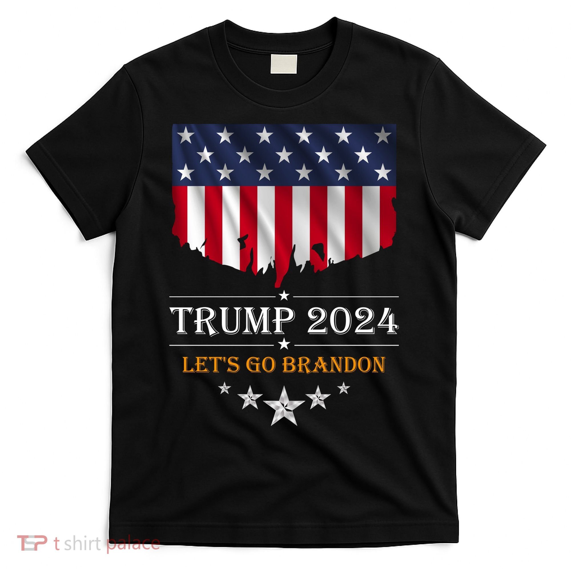 Trump 2024 Lets Go Brandon U.S Flag T-Shirt