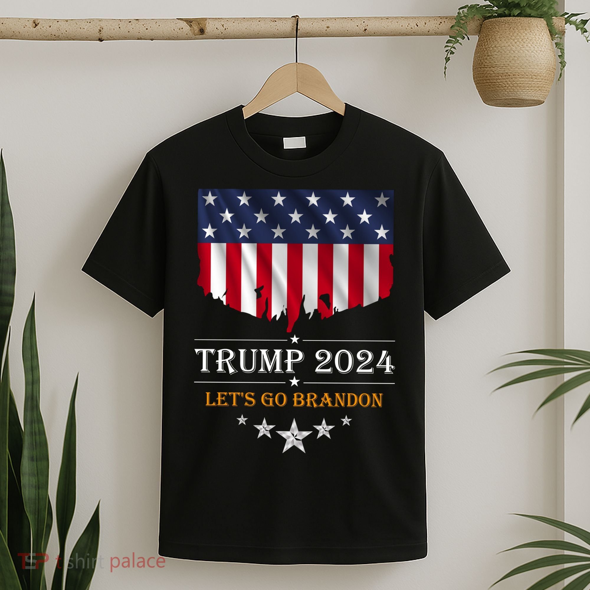 Trump 2024 Lets Go Brandon U.S Flag T-Shirt
