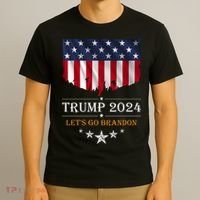 Trump 2024 Lets Go Brandon U.S Flag T-Shirt thumb 3