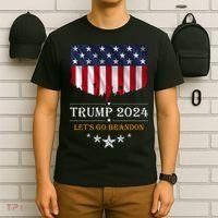 Trump 2024 Lets Go Brandon U.S Flag T-Shirt thumb 6