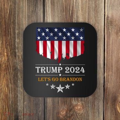 Trump 2024 Lets Go Brandon U.S Flag Coaster