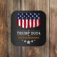 Trump 2024 Lets Go Brandon U.S Flag Coaster thumb 0