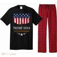 Trump 2024 Lets Go Brandon U.S Flag Pajama Set thumb 0