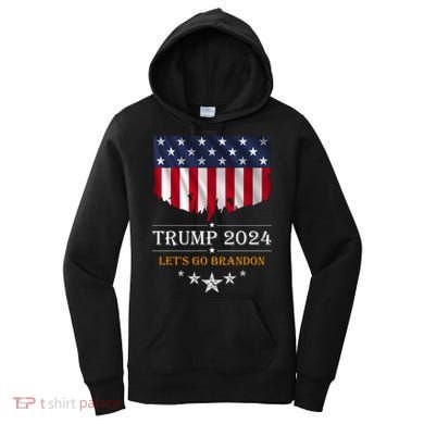 Trump 2024 Lets Go Brandon U.S Flag Women's Hoodie