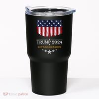 Trump 2024 Lets Go Brandon U.S Flag Tumbler thumb 0