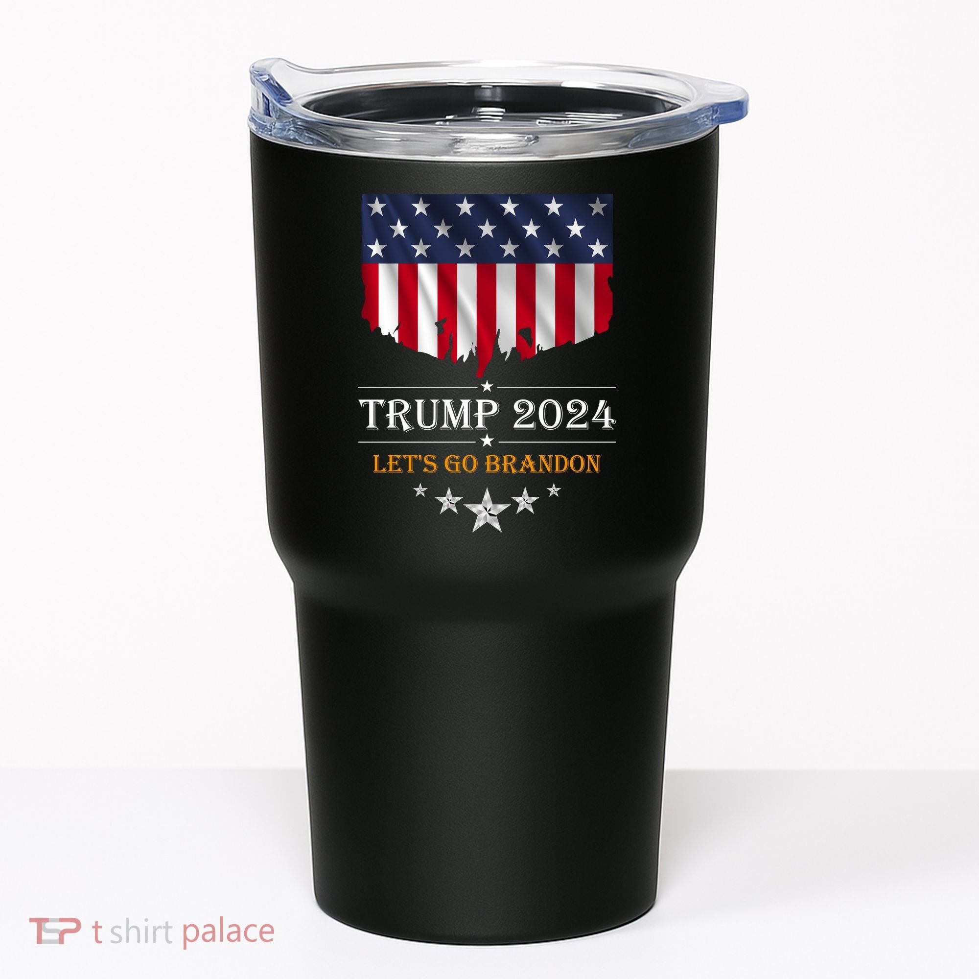 Trump 2024 Lets Go Brandon U.S Flag Tumbler