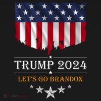 Trump 2024 Lets Go Brandon U.S Flag Mousepad thumb 1