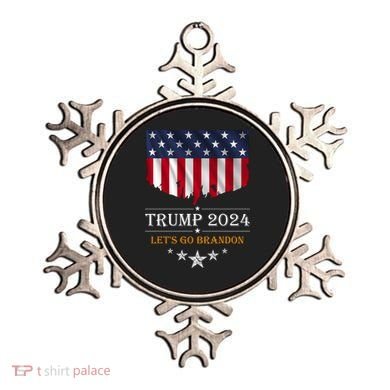 Trump 2024 Lets Go Brandon U.S Flag Ornament