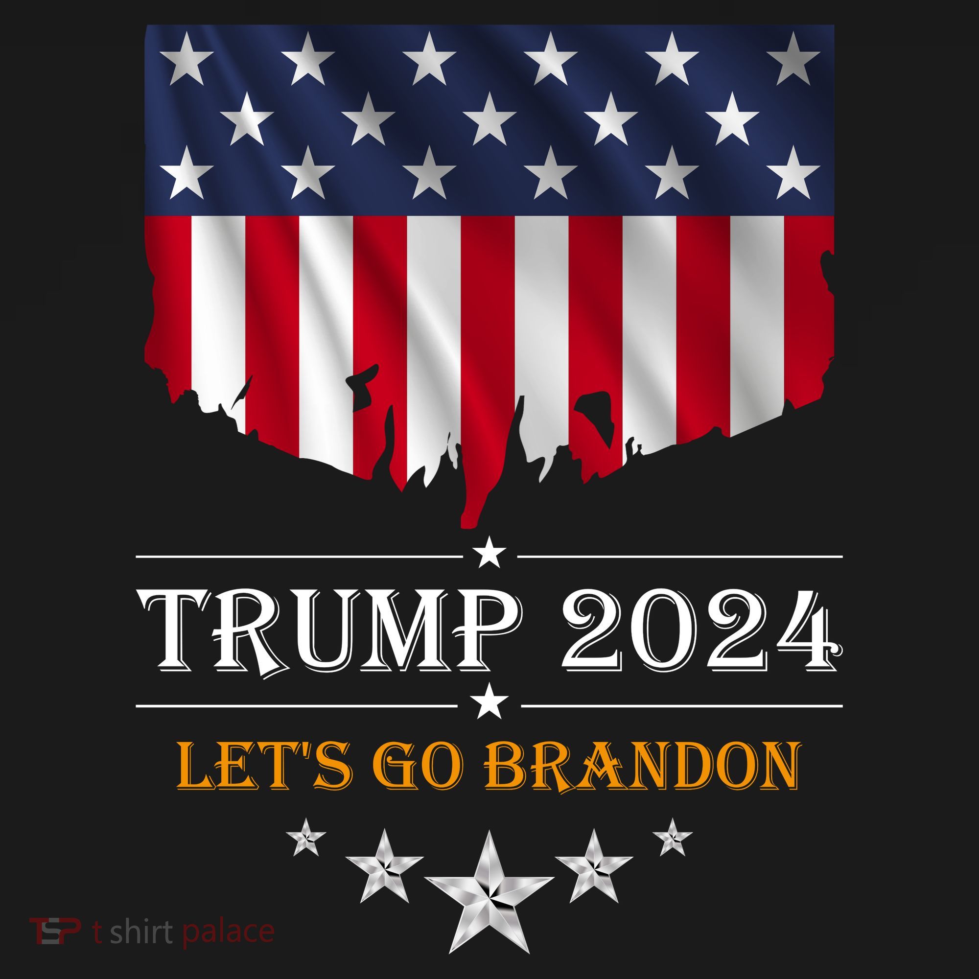 Trump 2024 Lets Go Brandon U.S Flag Women's Tank Top