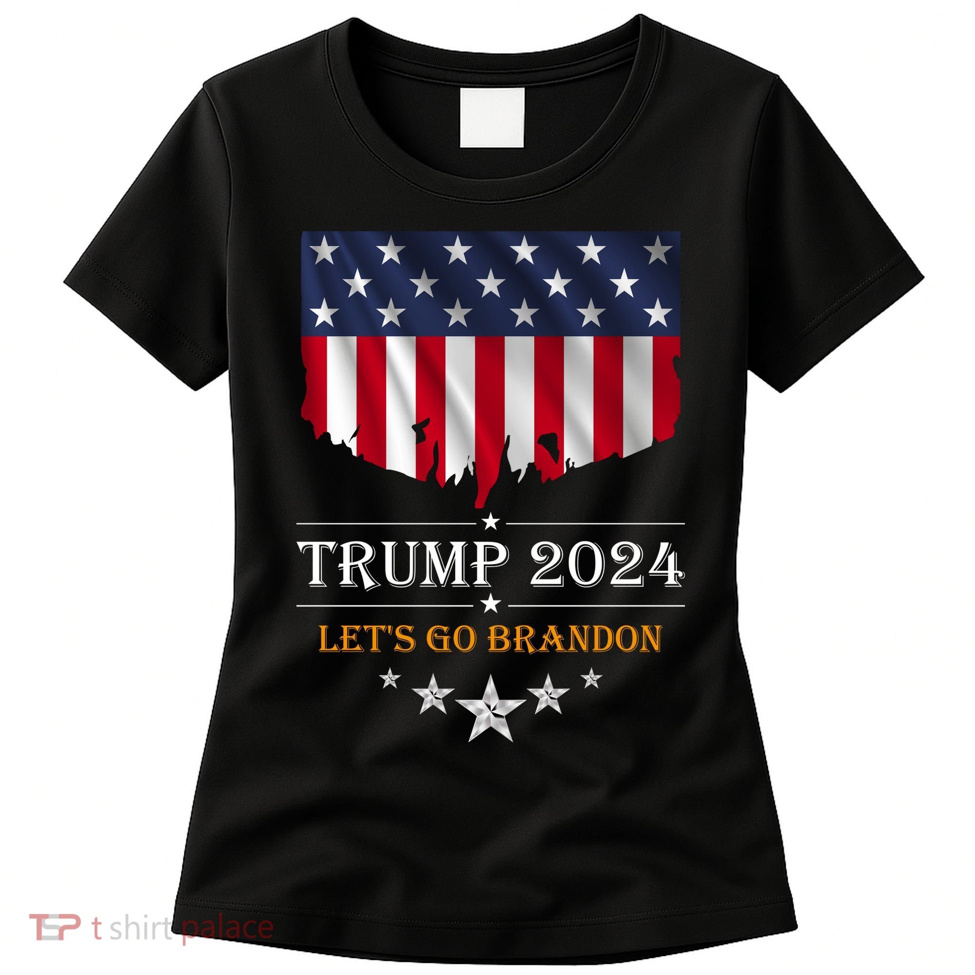 Trump 2024 Lets Go Brandon U.S Flag Women's T-Shirt