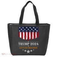Trump 2024 Lets Go Brandon U.S Flag Tote Bag thumb 0