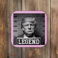 Trump 2024 Mugshot President Legend Coaster thumb 0