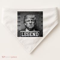 Trump 2024 Mugshot President Legend USA-Made Doggie Bandana thumb 0
