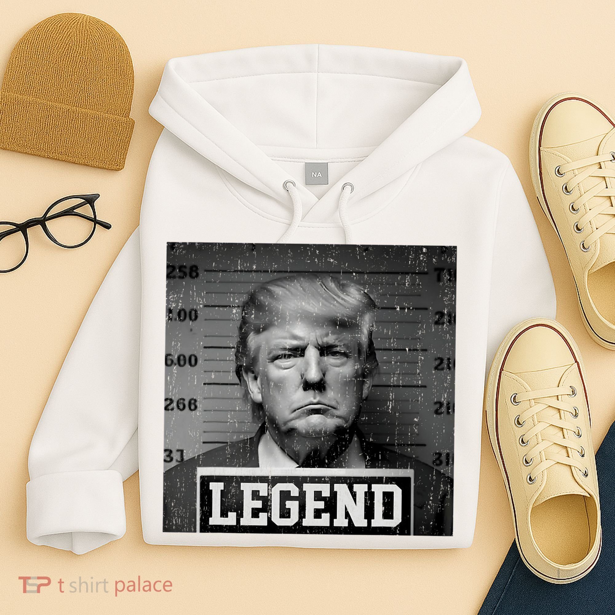 Trump 2024 Mugshot President Legend Hoodie