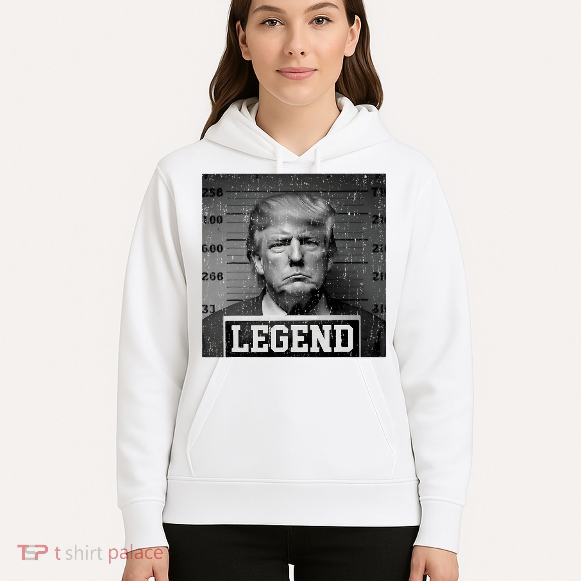 Trump 2024 Mugshot President Legend Hoodie