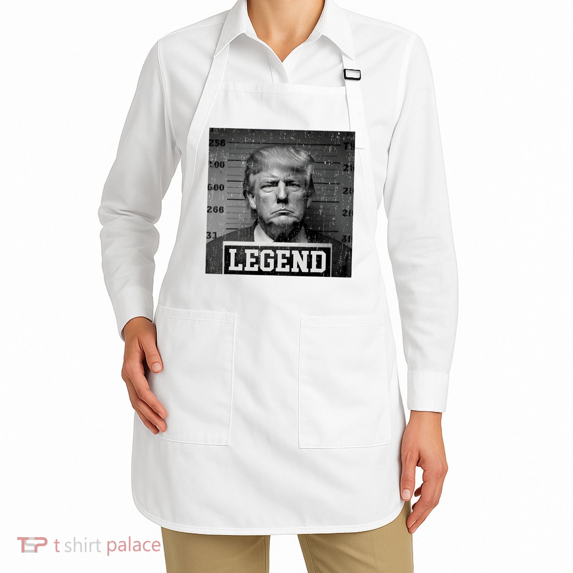 Trump 2024 Mugshot President Legend Apron