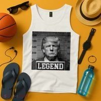 Trump 2024 Mugshot President Legend Tank Top thumb 4