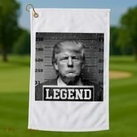 Trump 2024 Mugshot President Legend Golf Towel thumb 1