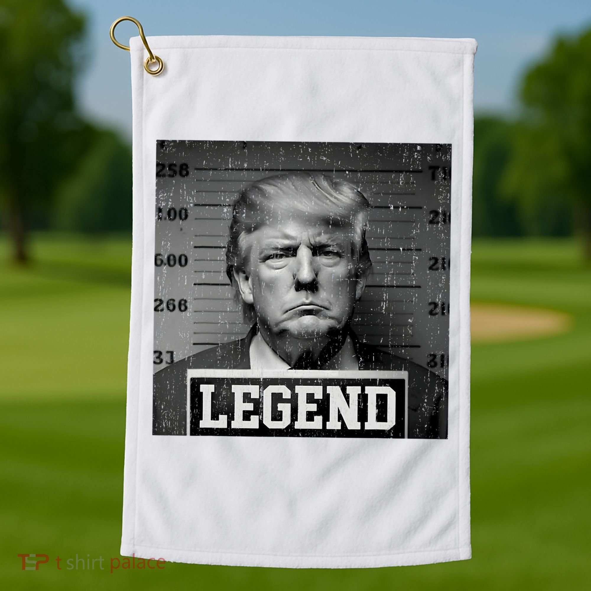 Trump 2024 Mugshot President Legend Golf Towel