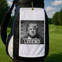 Trump 2024 Mugshot President Legend Golf Towel thumb 2