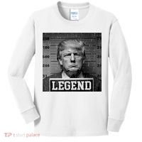 Trump 2024 Mugshot President Legend Kids Long Sleeve Shirt thumb 0