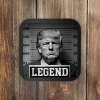 Trump 2024 Mugshot President Legend Coaster thumb 0