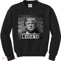 Trump 2024 Mugshot President Legend Kids Sweatshirt thumb 0