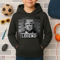 Trump 2024 Mugshot President Legend Kids Hoodie thumb 2