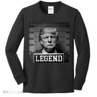 Trump 2024 Mugshot President Legend Kids Long Sleeve Shirt thumb 0