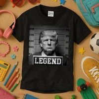 Trump 2024 Mugshot President Legend Kids T-Shirt thumb 3