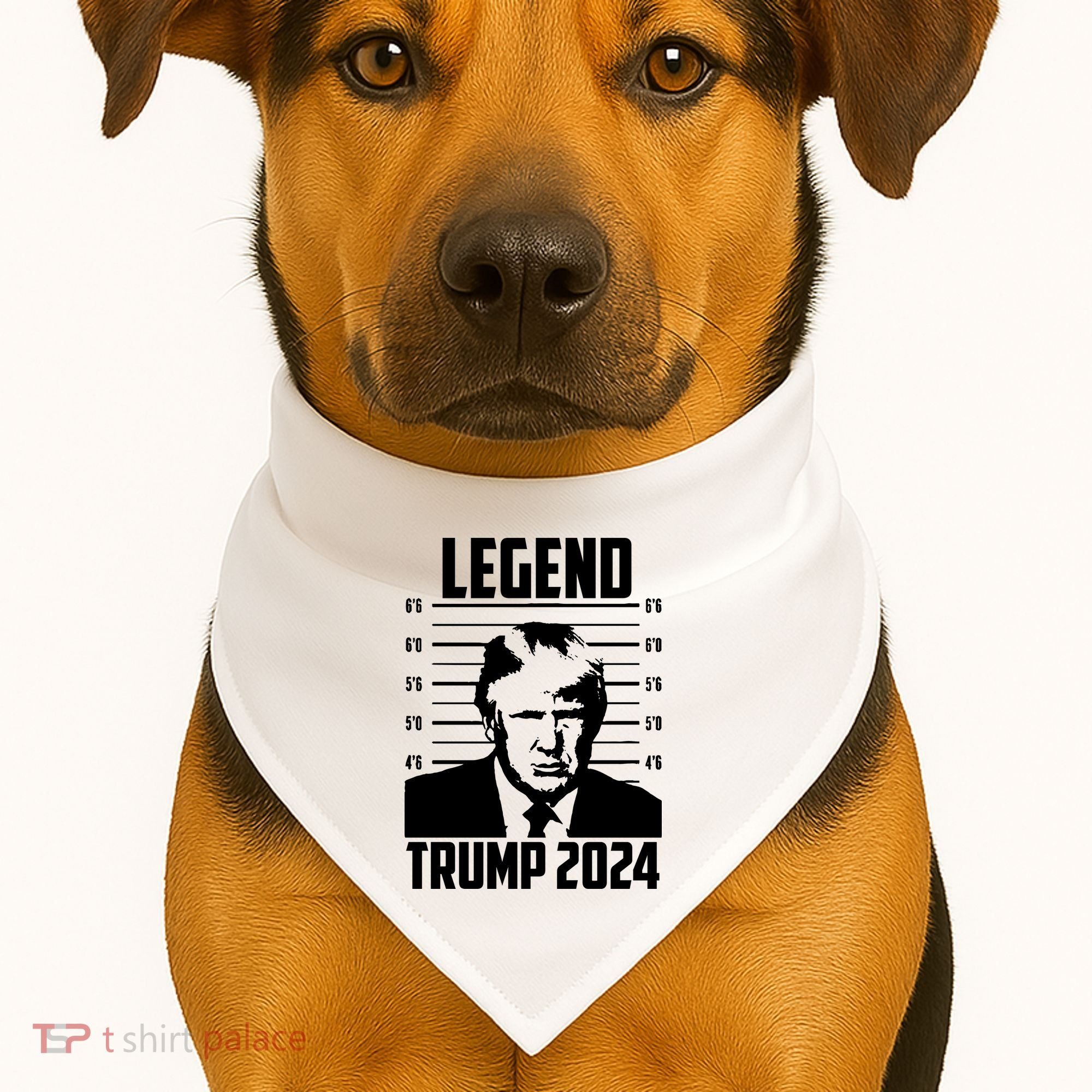 Trump 2024 Mugshot President Legend Pro Trump USA-Made Doggie Bandana