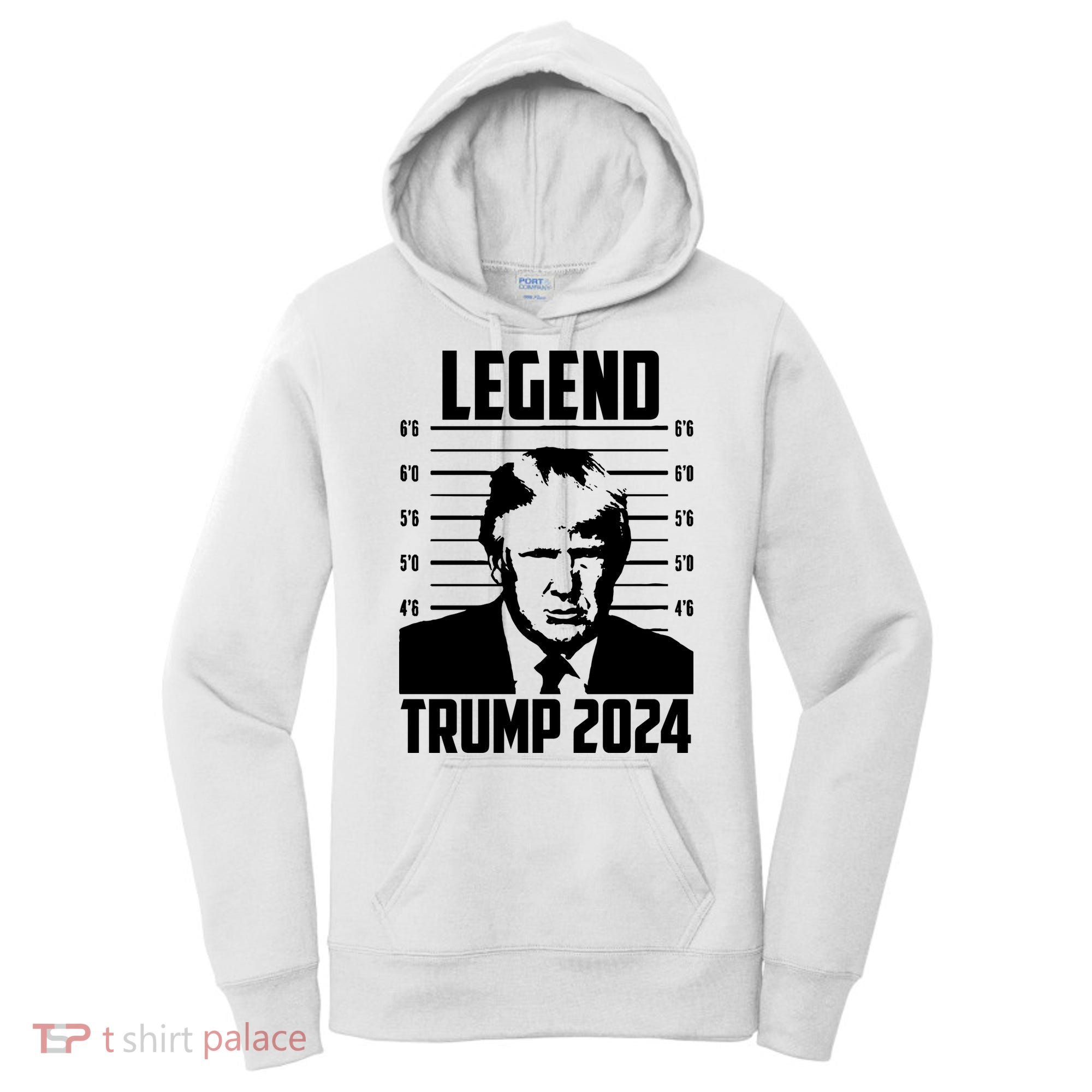 Trump 2024 Mugshot President Legend Pro Trump Women's Hoodie