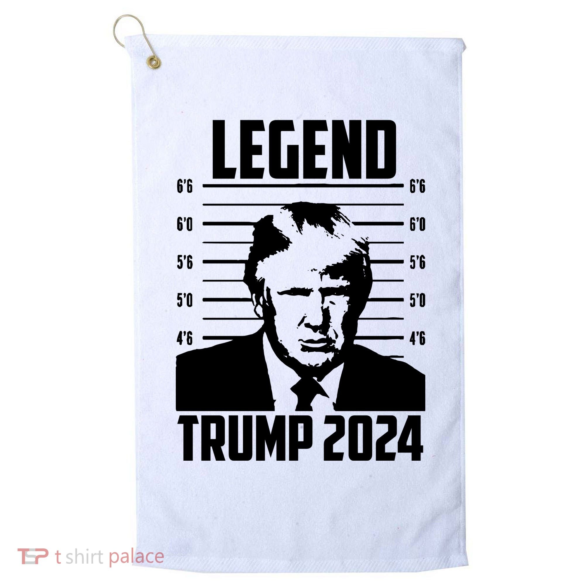 Trump 2024 Mugshot President Legend Pro Trump Golf Towel