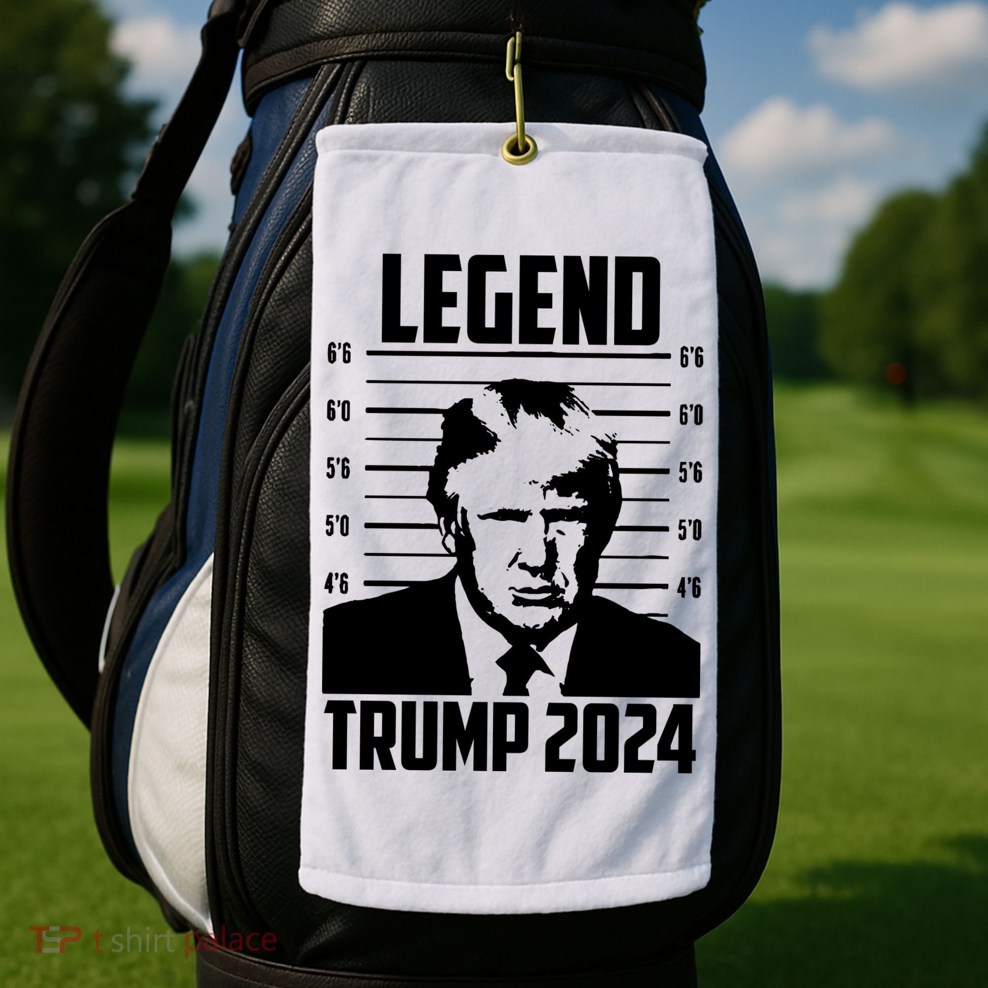 Trump 2024 Mugshot President Legend Pro Trump Golf Towel