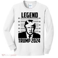 Trump 2024 Mugshot President Legend Pro Trump Kids Long Sleeve Shirt thumb 0