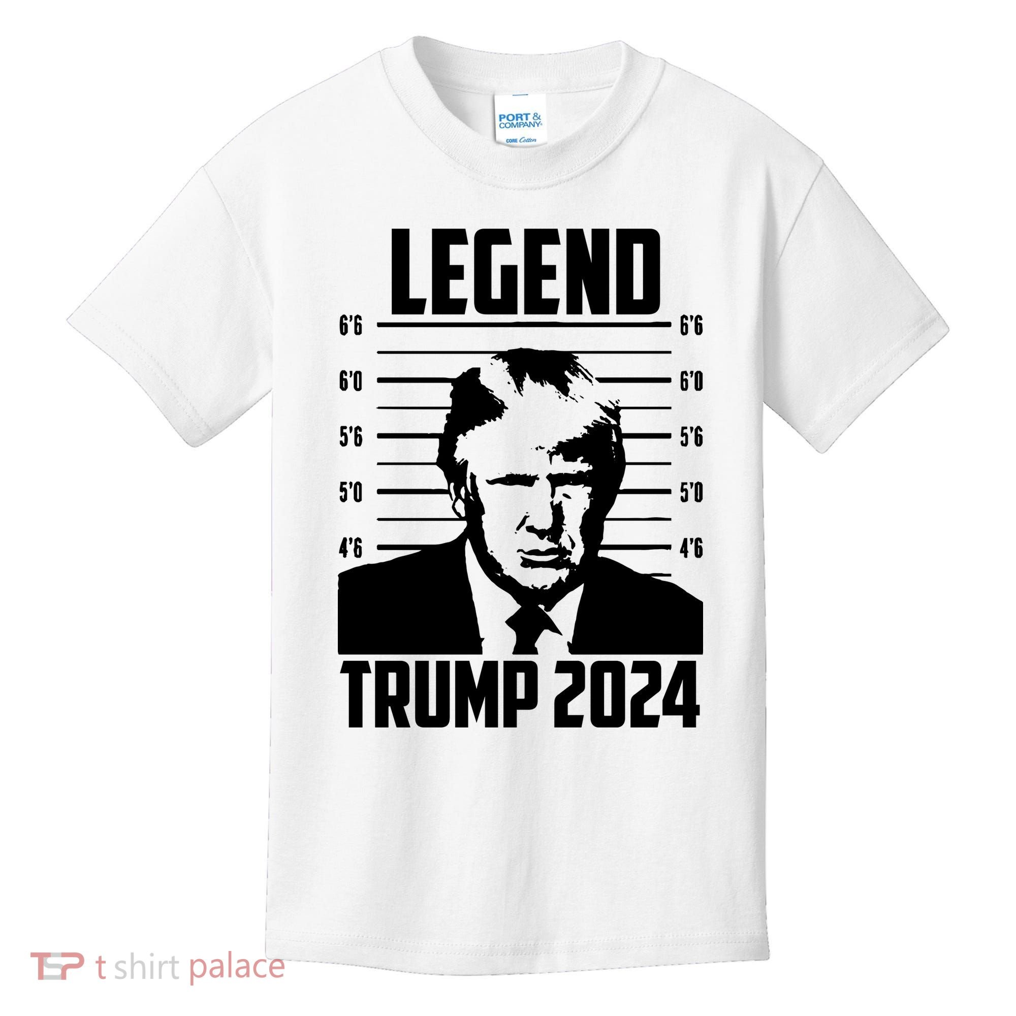 Trump 2024 Mugshot President Legend Pro Trump Kids T-Shirt