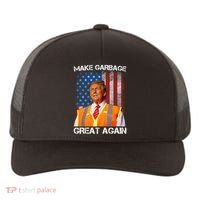 Trump 2024 Make Garbage Great Again Funny For Trump Us Flag Yupoong Adult 5-Panel Trucker Hat thumb 0