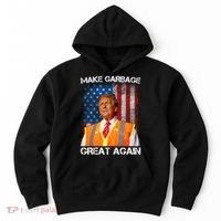 Trump 2024 Make Garbage Great Again Funny For Trump Us Flag Hoodie thumb 0