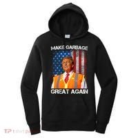 Trump 2024 Make Garbage Great Again Funny For Trump Us Flag Women's Hoodie thumb 0