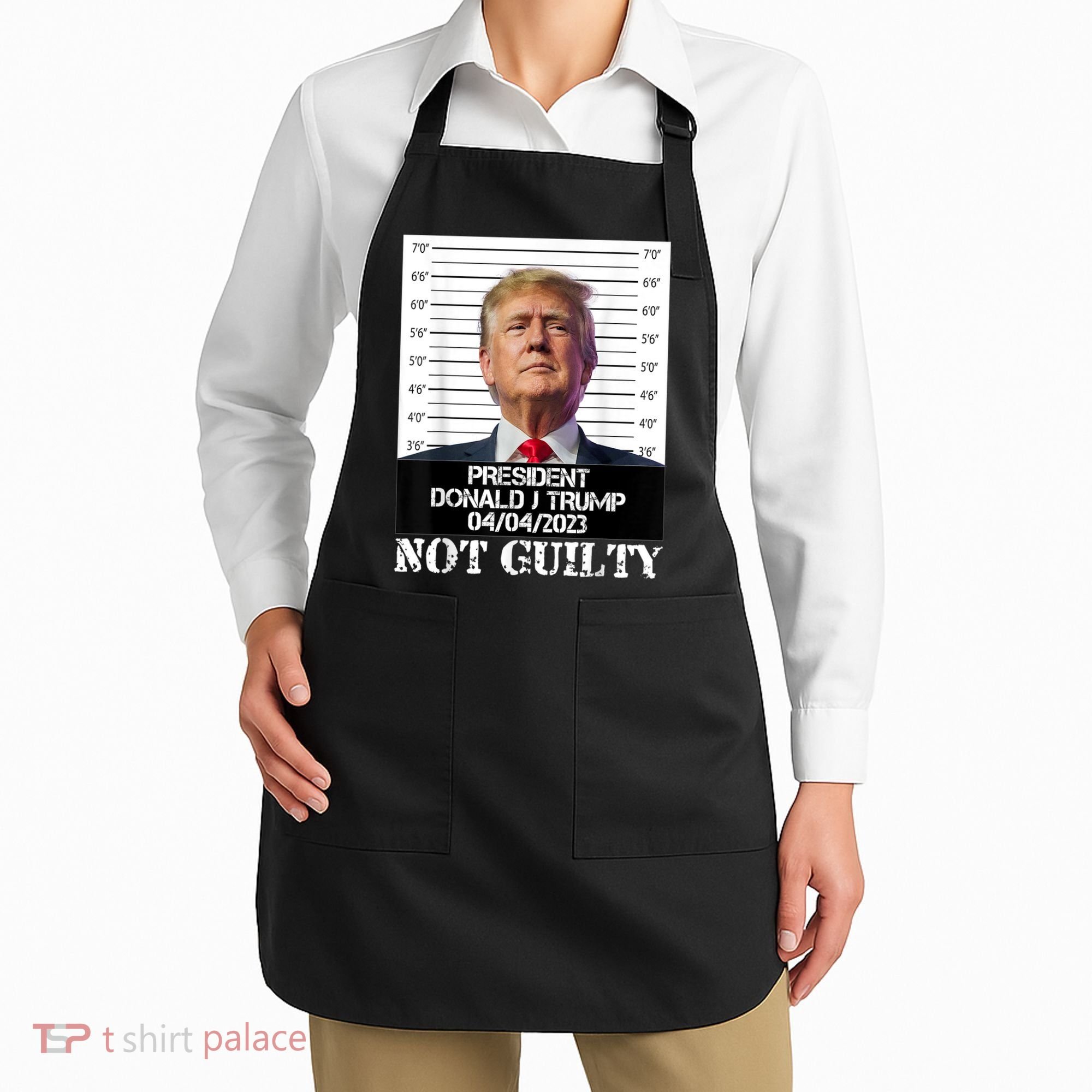 Trump 2024 Mugshot President Free Donald Trump Not Guilty Apron