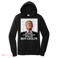 Trump 2024 Mugshot President Free Donald Trump Not Guilty Women's Hoodie thumb 0