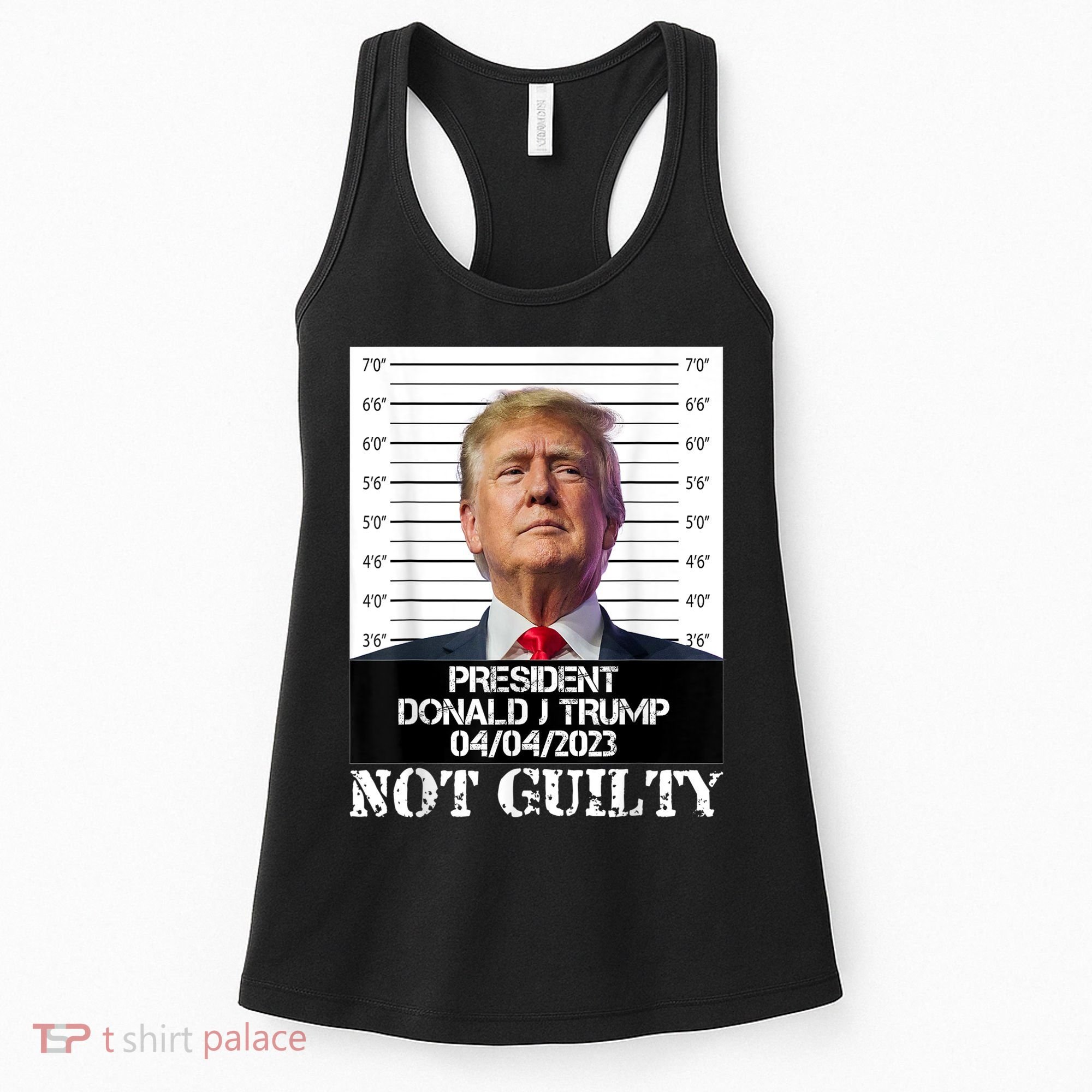Trump 2024 Mugshot President Free Donald Trump Not Guilty Women's Tank Top