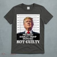 Trump 2024 Mugshot President Free Donald Trump Not Guilty T-Shirt thumb 5