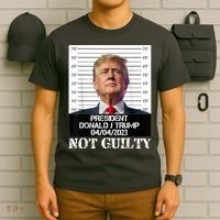 Trump 2024 Mugshot President Free Donald Trump Not Guilty T-Shirt thumb 6