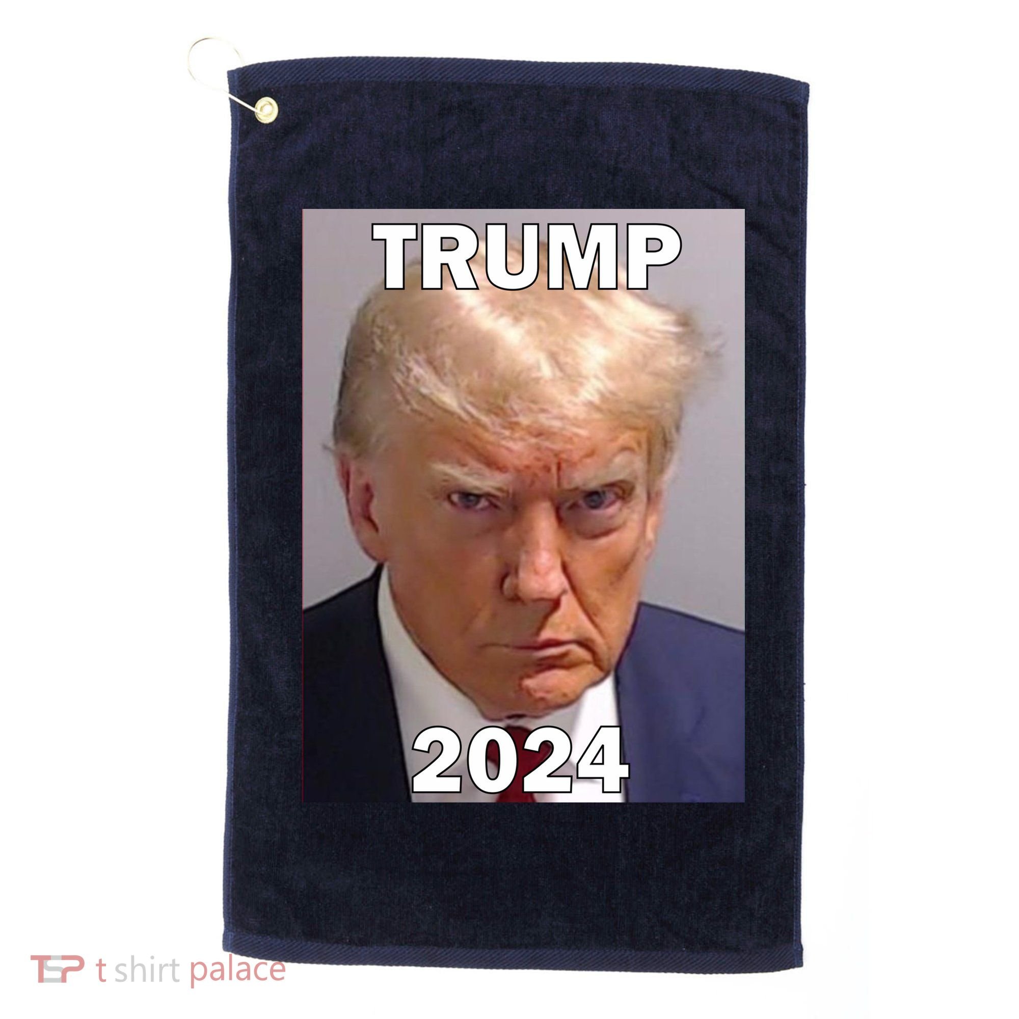 Trump 2024 Mugshot Golf Towel