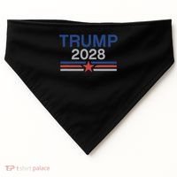 Trump 2028 Minimalist Retro Patriotic Trump Inauguration USA-Made Doggie Bandana thumb 0
