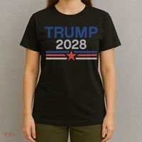 Trump 2028 Minimalist Retro Patriotic Trump Inauguration T-Shirt thumb 4