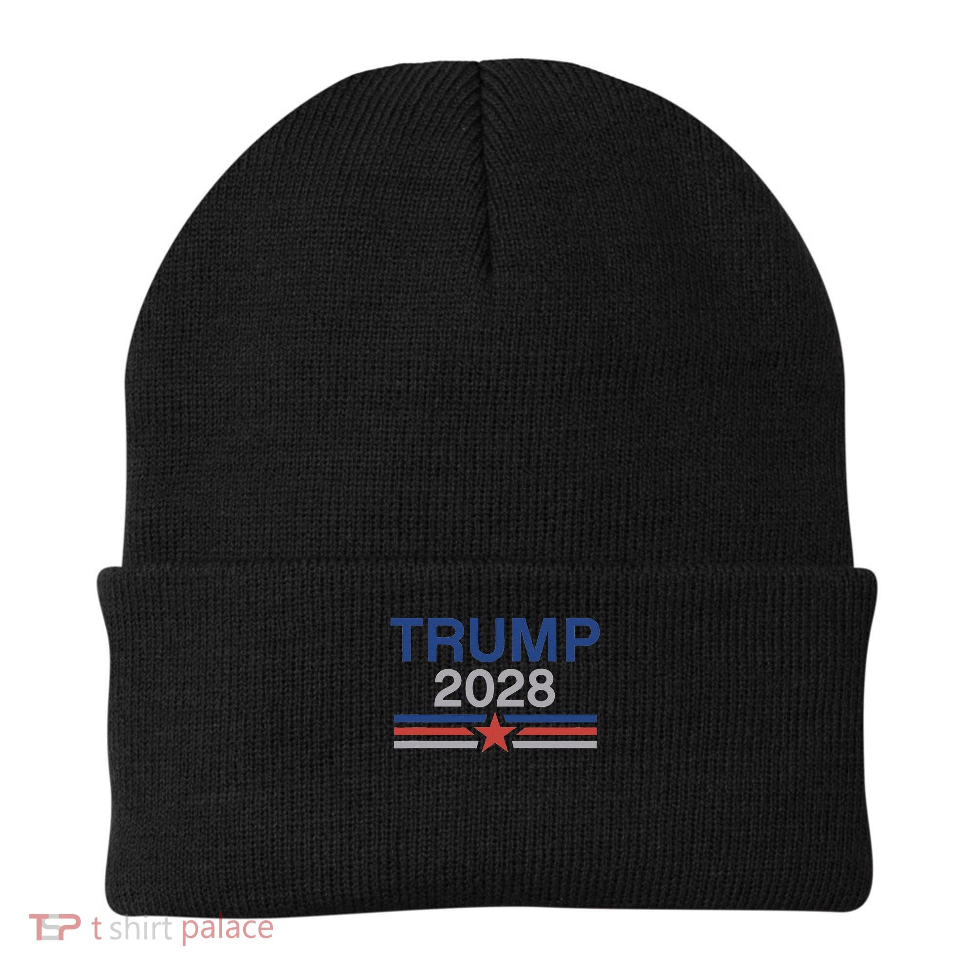 Trump 2028 Minimalist Retro Patriotic Trump Inauguration Beanie