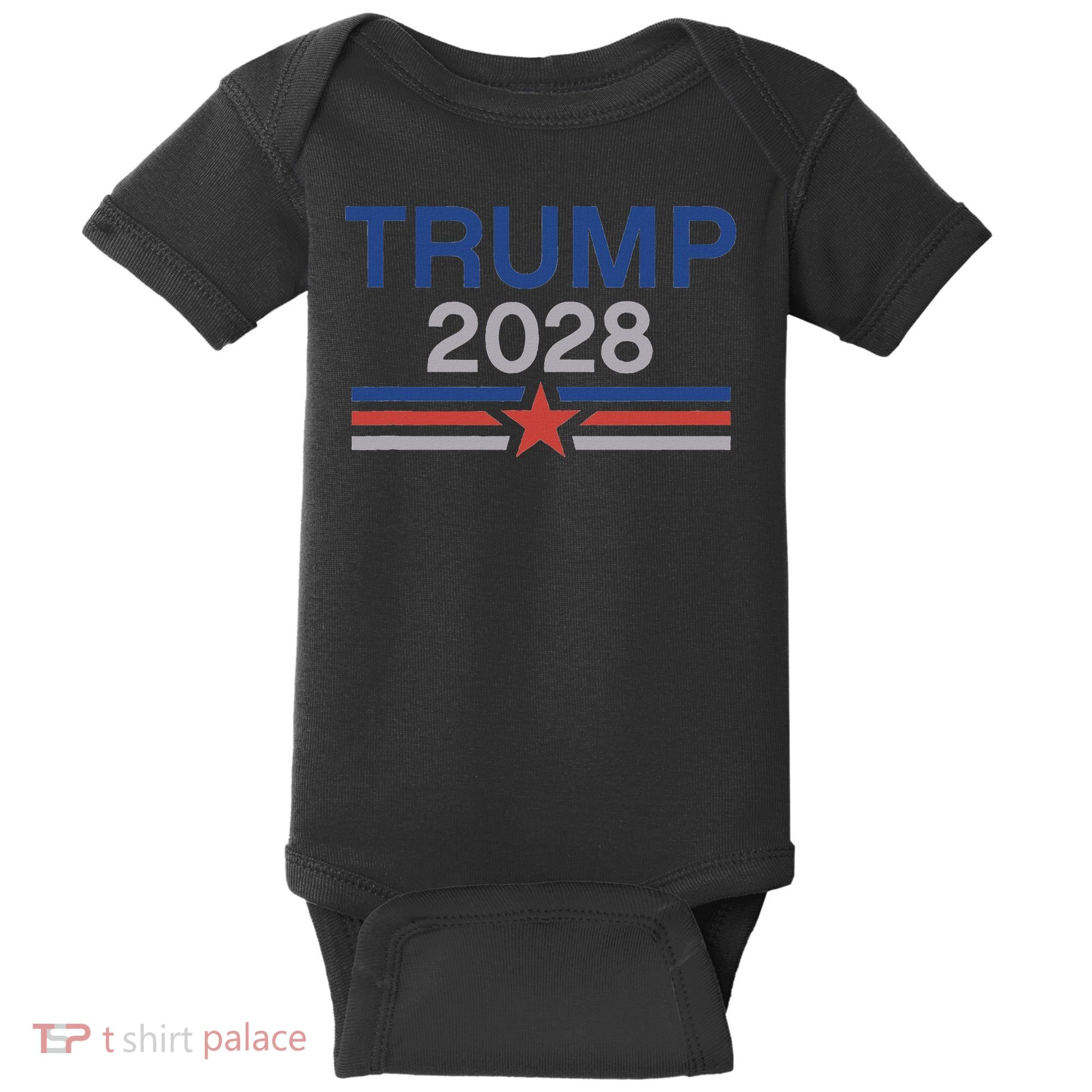 Trump 2028 Minimalist Retro Patriotic Trump Inauguration Baby Bodysuit